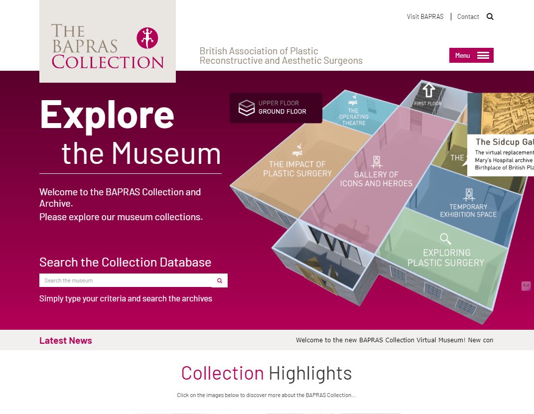 Explore the BAPRAS Virtual Museum